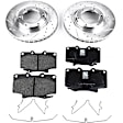KIT-090221-598 2-Wheel Set Front Brake Disc and Pad Kit, Cross-drilled and Slotted 6 Lugs 310.9 mm Ceramic Includes (1) Disc and (1) Pad Set