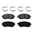 KIT-090221-643 2-Wheel Set Front Brake Disc and Pad Kit, Plain Surface 5 Lugs Ceramic Evolution Geomet Coated High Carbon, Includes (2) Brake Disc and (1) Brake Pad Set