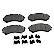 KIT-090221-646 2-Wheel Set Front Brake Disc and Pad Kit, Plain Surface 6 Lugs Ceramic Brake Disc Evolution Geomet Coated High Carbon; Brake Pad Set Pro-Line Series, Includes (2) Brake Disc and (1) Brake Pad Set