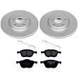 2010 Volvo C70 - Brake Disc and Pad Kit, Plain Surface 5 Lugs Ceramic Evolution Geomet Coated High Carbon