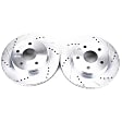 2013 Ram 1500 - 2-Wheel Set Front Brake Disc and Pad Kit, Silver zinc-plated, Cross-drilled and Slotted, 5 Lugs, 336.04 mm, Semi-metallic, 5.7L 8Cyl, Includes (2) Disc and (1) Pad Set
