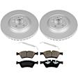 KIT-090221-703 2-Wheel Set Brake Disc and Pad Kit, Plain Surface 5 Lugs Organic Evolution Geomet Coated High Carbon, Includes (2) Brake Disc and (1) Brake Pad Set