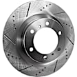 2015 Dodge Durango - 4-Wheel Set Front and Rear Brake Disc and Pad Kit, Cross-drilled and Slotted, 5 Lugs, Front and Rear-330 mm, Ceramic, With 330mm Front Rotors, Exc. Heavy Duty Brakes, 330mm Front Disc, Code BR6 or BRY, 5.7L 8Cyl, Includes (4) Disc and (