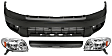 4-Piece Kit, Front Primed Bumper Cover, Includes (1) Bumper Cover, (2) Headlight, and (1) Valance