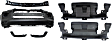 2021 Toyota 4Runner - 5-Piece Kit Front Primed Bumper Cover, For Models with Chrome Trim, RWD, Includes (1) Bumper Cover, (3) Bumper Retainer, and (1) Valance