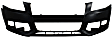 2012 Audi A4 Quattro - 2-Piece Kit Front Primed Bumper Cover,  For Models Without S-Line Package, Sedan,  Includes (1) Bumper Cover and (1) Valance