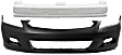 2-Piece Kit, Front Primed Bumper Cover, Includes (1) Bumper Absorber and (1) Bumper Cover