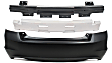 2008-2012 Honda Accord - 3-Piece Kit, Rear Primed Bumper Cover, 4-Door-Sedan, Includes (1) Bumper Absorber, (1) Bumper Cover, and (1) Bumper Reinforcement