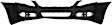 2-Piece Kit, Front Primed Bumper Cover, Includes (1) Bumper Absorber and (1) Bumper Cover