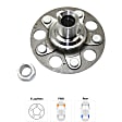 2-Wheel Set Rear Wheel Hub, 5 Lugs, With Bearing,, 2.4L, 4Cyl, Includes (2) Wheel Hub and (2) Wheel Bearing