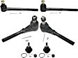 6-Piece Kit Front, Driver and Passenger Side Suspension Kit, Includes (4) Tie Rod End and (2) Ball Joint
