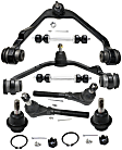 8-Piece Kit Front, Driver and Passenger Side, Upper Control Arm Kit, Includes (2) Ball Joint, (2) Control Arm, (2) Sway Bar Link, and (2) Tie Rod End