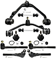 10-Piece Kit Front, Driver and Passenger Side, Upper Control Arm Kit, Includes (2) Ball Joint, (2) Control Arm, (2) Sway Bar Link, and (4) Tie Rod End