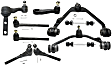 10-Piece Kit Front, Driver and Passenger Side, Upper Control Arm Kit, Includes (2) Control Arm, (1) Idler Arm, (1) Pitman Arm, (2) Sway Bar Link, and (4) Tie Rod End