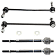 4-Piece Kit Front, Driver and Passenger Side Suspension Kit, Includes (2) Tie Rod End and (2) Sway Bar Link