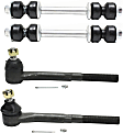 4-Piece Kit Front, Driver and Passenger Side Suspension Kit, Includes (2) Tie Rod End and (2) Sway Bar Link