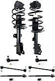 8-Piece Kit Front, Driver and Passenger Side Suspension Kit, Includes (2) Sway Bar Link, (4) Tie Rod End and (2) Shock Absorber and Strut Assembly