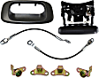 2002 Chevrolet Silverado 1500 - 5-Piece Kit Driver and Passenger Side Tailgate Hinge, Mounts on Bed and Gate Side, Includes (2) Tailgate Cable, (2) Tailgate Handle, and (1) Tailgate Hinge