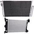 2012-2018 Chevrolet Sonic - 2-Piece Kit Radiator, with A/C Condenser, 1.8L Eng., Plastic Tank