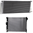 2-Piece Kit Radiator, 1.4L, 4Cyl, Includes (1) A/C Condenser and (1) Radiator