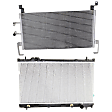 2002 Dodge Neon S - 2-Piece Kit Radiator, For Models with Single Cooling Fan, 2.0L 4Cyl,  Includes (1) A/C Condenser and (1) Radiator