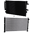 2007-2017 Jeep Patriot - 2-Piece Kit Radiator, with A/C Condenser, 2.0L/2.4L Eng., Plastic Tank