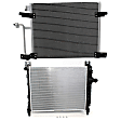 2-Piece Kit Radiator, Includes (1) A/C Condenser and (1) Radiator