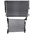 2-Piece Kit Radiator, Includes (1) A/C Condenser and (1) Radiator