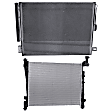 2011 Jeep Grand Cherokee Laredo - 2-Piece Kit Radiator, For Models With Standard Duty Cooling, 5.7L 8Cyl,  Includes (1) A/C Condenser and (1) Radiator