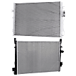 2-Piece Kit Radiator, Includes (1) A/C Condenser and (1) Radiator