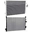 2-Piece Kit Radiator, Includes (1) A/C Condenser and (1) Radiator