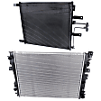 2-Piece Kit Radiator, Includes (1) A/C Condenser and (1) Radiator