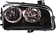 3-Piece Kit Driver and Passenger Side Halogen Headlight, With bulb(s), OE Replacement, Includes (1) Bumper Cover and (2) Headlight