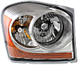 3-Piece Kit Driver and Passenger Side Halogen Headlight, With bulb(s), OE Replacement, Includes (1) Bumper Cover and (2) Headlight