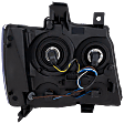 2007 Chevrolet Tahoe - 4-Piece Kit Driver and Passenger Side Halogen Headlight, With bulb(s), OE Replacement,  Includes (2) Bumper Trim and (2) Headlight