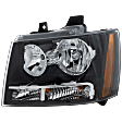 2007 Chevrolet Tahoe - 4-Piece Kit Driver and Passenger Side Halogen Headlight, With bulb(s), OE Replacement,  Includes (2) Bumper Trim and (2) Headlight