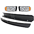 5-Piece Kit Halogen Headlights, With bulb(s), Includes (3) Bumper Trim and (2) Headlight