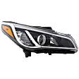 3-Piece Kit Halogen Headlights, With bulb(s), Sedan, Includes (1) Bumper Trim and (2) Headlight, CAPA Certified