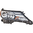 2013 Toyota RAV4 - 4-Piece Kit Driver and Passenger Side Halogen Headlight, With bulb(s), USA Built Vehicle, OE Comparable Finish, Includes (2) Bumper Trim and (2) Headlight