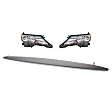 4-Piece Kit Halogen Headlights, With bulb(s), Includes (2) Bumper Trim and (2) Headlight, CAPA Certified