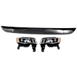 3-Piece Kit Halogen Headlights, With bulb(s), Includes (1) Bumper Trim and (2) Headlight