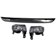3-Piece Kit Halogen Headlights, With bulb(s), Includes (1) Bumper Trim and (2) Headlight