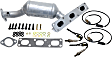 5-Piece Kit Rear Catalytic Converter, Federal EPA Standard, 46-State Legal (Cannot ship to CA, CO, NY or ME), Direct Replacement Series, includes (1) Catalytic Converter and (4) Oxygen Sensor
