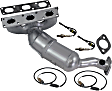 5-Piece Kit Rear Catalytic Converter, Federal EPA Standard, 46-State Legal (Cannot ship to CA, CO, NY or ME), Direct Replacement Series, includes (1) Catalytic Converter and (4) Oxygen Sensor