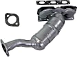 6-Piece Kit Front and Rear Catalytic Converter, Federal EPA Standard, 46-State Legal, (Cannot ship to CA, CO, NY or ME), Includes (2) Catalytic Converter and (4) Oxygen Sensor