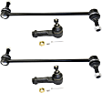 4-Piece Kit Front, Driver and Passenger Side Suspension Kit, Includes (2) Tie Rod End and (2) Sway Bar Link