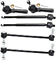 6-Piece Kit Front, Driver and Passenger Side Suspension Kit, Includes (4) Tie Rod End and (2) Sway Bar Link