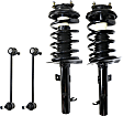 4-Piece Kit Front, Driver and Passenger Side Suspension Kit, Includes (2) Sway Bar Link and (2) Shock Absorber and Strut Assembly