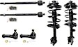 6-Piece Kit Front, Driver and Passenger Side Suspension Kit, Includes (4) Tie Rod End and (2) Shock Absorber and Strut Assembly