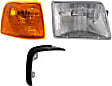 1996 Ford Ranger - 3-Piece Kit Passenger Side Halogen Headlight, With bulb(s), Flareside, OE Replacement,  Includes (1) Corner Light, (1) Grille Assembly, and (1) Headlight